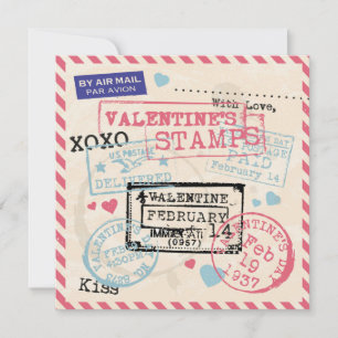 Vintage Letter Valentine's Day Holiday Card