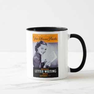 Vintage Letter Writing Mug