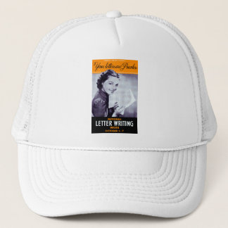 Vintage Letter Writing Trucker Hat