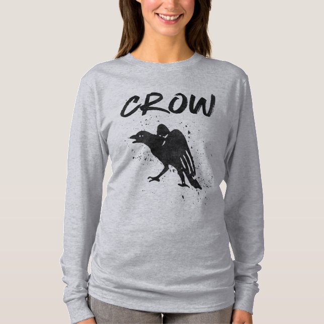 Vintage Letterpress Crow T-Shirt (Front)