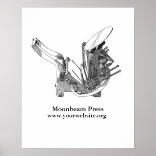 Vintage letterpress personalised Kelsey poster