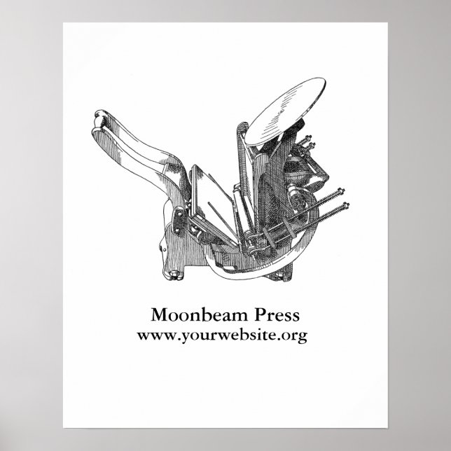 Vintage letterpress personalised Kelsey poster (Front)