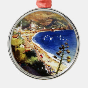 Vintage Levanto Genova Italy Tourism Metal Tree Decoration