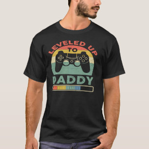 Vintage Levelled Up To Dad Funny Video Gamer Fathe T-Shirt
