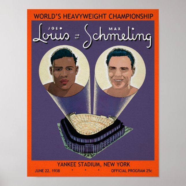 Vintage Lewis vs.  Schmeling Program Cover Poster (Front)