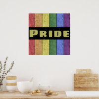 Vintage LGBT flag distressed black and text Pride