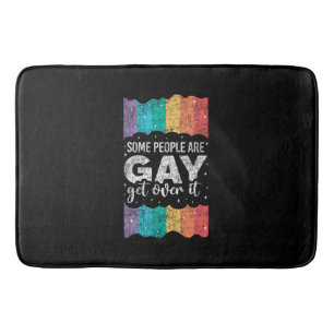 Vintage LGBT Pride Rainbow Some People Are Gay Get Bath Mat