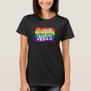 Vintage Lgbtq Love Wins Gay Pride Lgbt Ally Rainbo T-Shirt