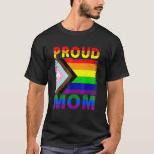 Vintage Lgbtq Rainbow Flag Proud Ally Pride Mum T-Shirt