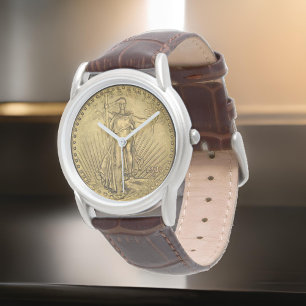 Vintage Liberty Coin 1933 Gold Copper   Watch