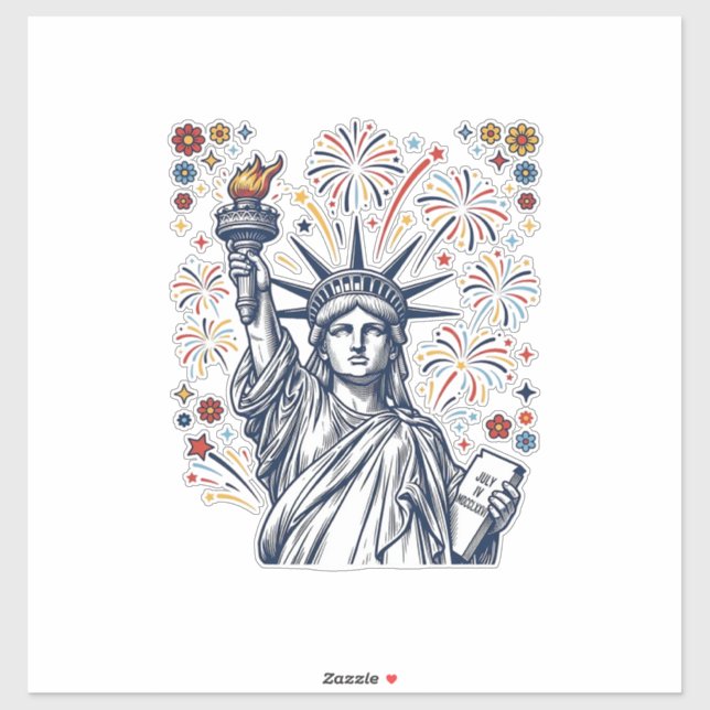 Vintage Liberty Fireworks Patriotic Vector Design_ (Sheet)