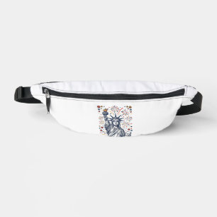 Vintage Liberty Fireworks Patriotic Vector Design_ Bum Bags
