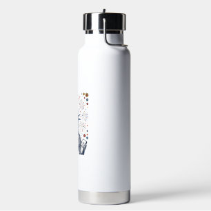 Vintage Liberty Fireworks Patriotic Vector Design_ Water Bottle