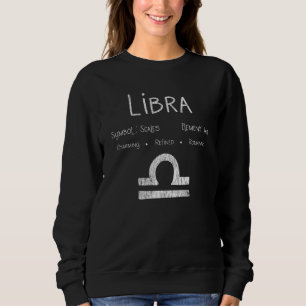 Vintage Libra Star Sign Horoscope Birthday Gift Sweatshirt