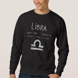 Vintage Libra Star Sign Horoscope Birthday Gift Sweatshirt