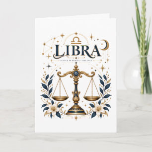 Vintage Libra Zodiac Astrology Horoscope Sign Gift Card