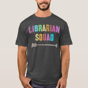 Vintage LIBRARIAN SQUAD Back To School Teacher Stu T-Shirt