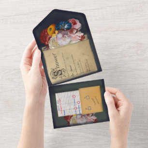 Vintage Library Book All in One Shower Invite