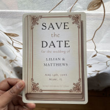 Vintage Library Book Elegant Scrollwork Fairytale