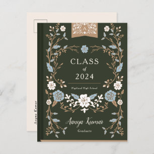 Vintage Library Book Graduation Photo Announcement