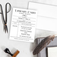 Vintage Library Book Lover White Wedding