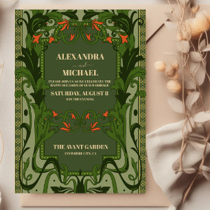 Vintage Library Book Wedding Invitation