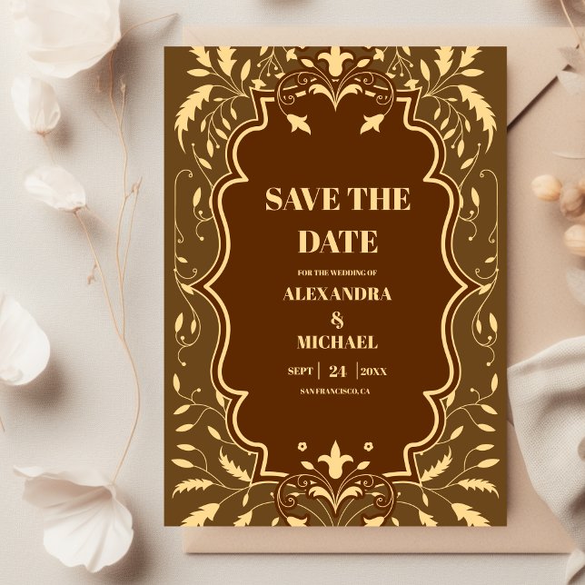 Vintage Library Book Wedding Save The Date (Creator Uploaded)