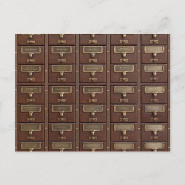 Vintage Library Card Catalogue Drawers (Front)