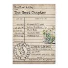Vintage Library Card Floral Books Bridal Shower