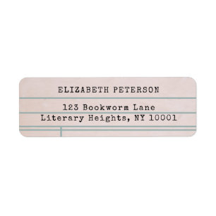Vintage Library Card Graduation Return Address
