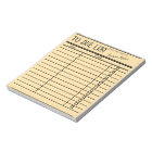 "vintage library card notes-personalised