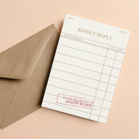 Vintage Library Card RSVP