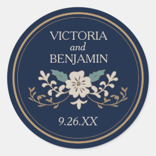 Vintage Library Classic Round Sticker