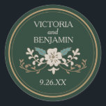 Vintage Library Classic Round Sticker<br><div class="desc">Vintage library book inspired wedding design by Shelby Allison. Click the link below to view the entire Library Book Collection that includes matching invites,  rsvp cards,  postage stamps and more.</div>