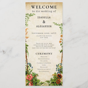 Vintage Library Storybook Elegant Garden Programme