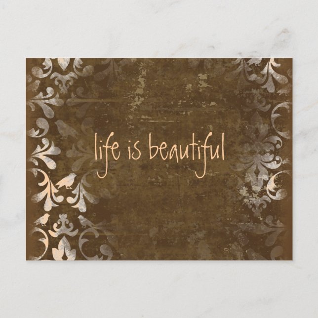Vintage Life is Beautiful Postcards (Front)
