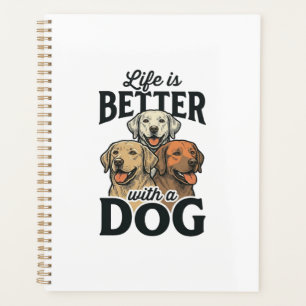 Vintage Life Is Better With a Dog Vector Design_1 Planner