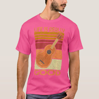 Vintage Life Is Really Good Acoustic Guitar T-Shirt