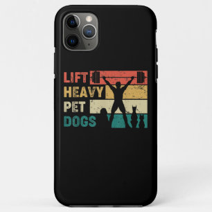 Vintage Lift Heavy Pet Dogs Funny Fitness iPhone 11 Pro Max Case