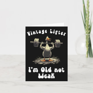 Vintage Lifter I'm Old Not Weak Fitness Gym Workou Card