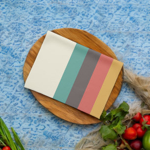 Vintage light color stripes tea towel