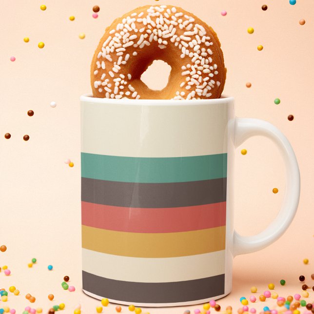 Vintage light colour stripes coffee mug (Mugs and cups)