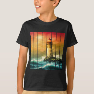 Vintage Light House Sea Shore Ocean Watch T-Shirt
