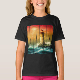 Vintage Light House Sea Shore Ocean Watch T-Shirt