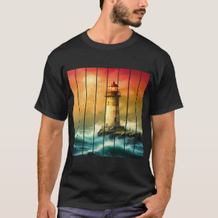 Vintage Light House Sea Shore Ocean Watch T-Shirt