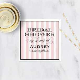 Vintage Light Pink French Bridal Shower Napkin