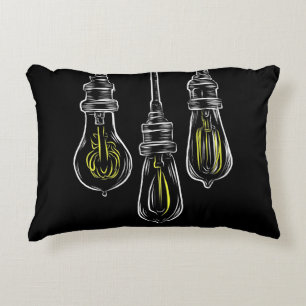 Vintage Lightbulbs Decorative Cushion