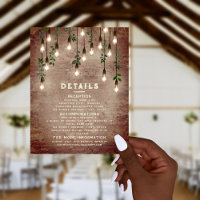 Vintage Lightbulbs Rustic Brick Wedding Details En