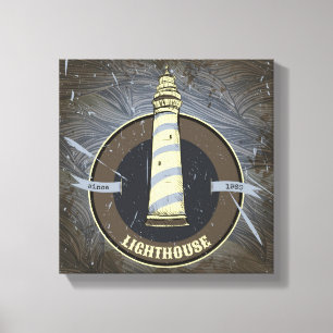 Vintage Lighthouse   1960 Canvas Print