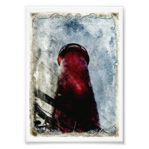 Vintage Lighthouse Close-Up Photo Print